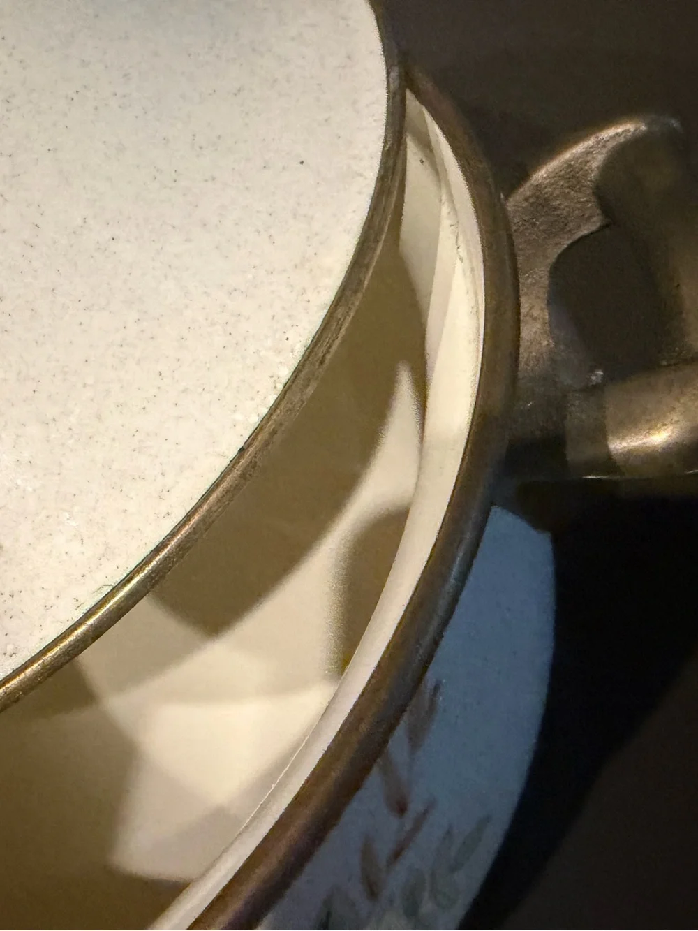 Mikasa Cream Ceramic Casserole with Blue Floral Design